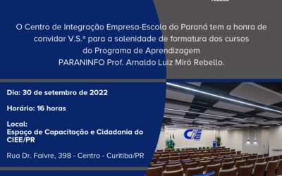 Vice-presidente do Pró-Paraná é homenageado em formatura do CIEE