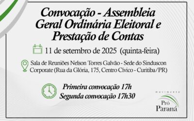 Convocação para Assembleia Geral do Movimento Pró-Paraná