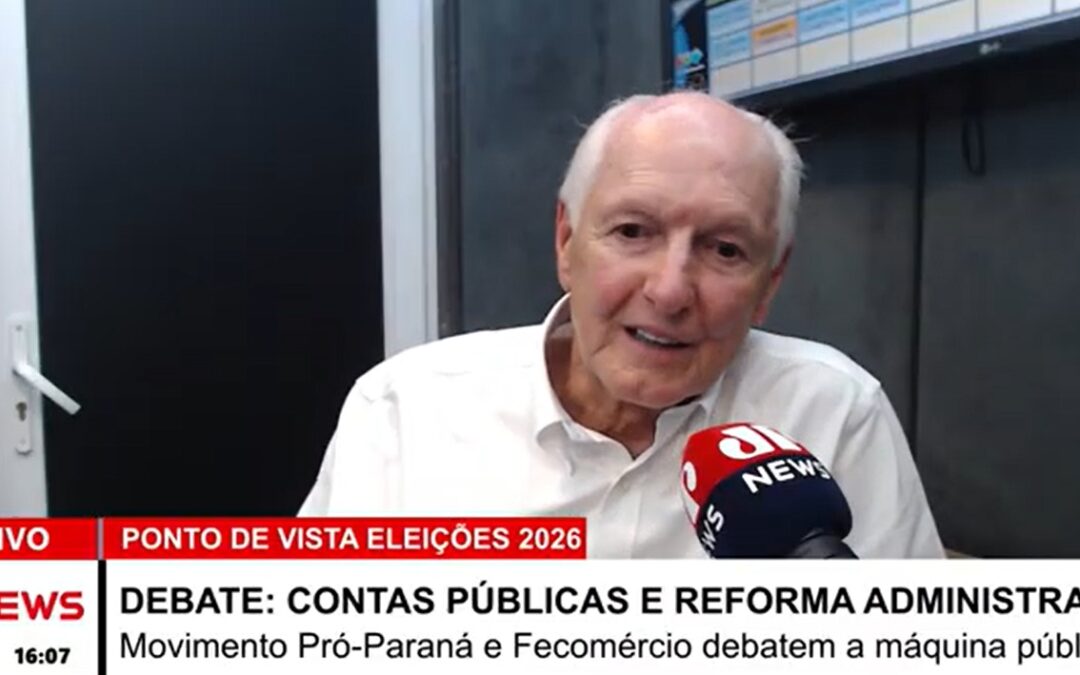 Presidente do Movimento Pró-Paraná participa de primeiro debate da série especial da Jovem Pan Paraná sobre eleições de 2026